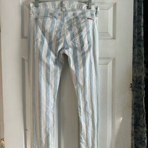 Hudson blue and white striped jeans